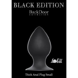 Чёрная анальная пробка Thick Anal Plug Small - 7,8 см.