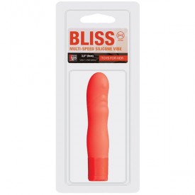 Оранжевый мини-вибратор Neon Bliss - 9 см.